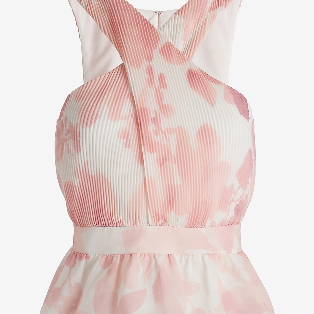 Express Pink and White Dress